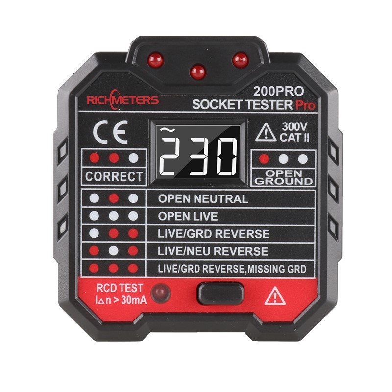 Factory Direct Sale Richmeters RM200PRO Socket Tester Electric Socket Tester For Household Safety (OEM  Available)