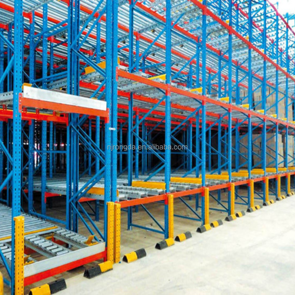 Fifo China Storage Shelving Gravity Carton Flow Rack Flow Through Racks Roller Storage Racking with Plastic Box Bin