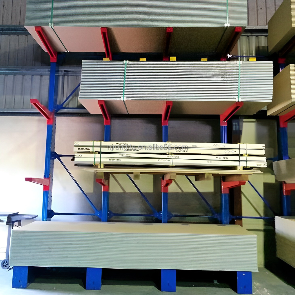 Heavy Duty Shelving Arm Racking System Single Side Based Metal Cantilever Rack