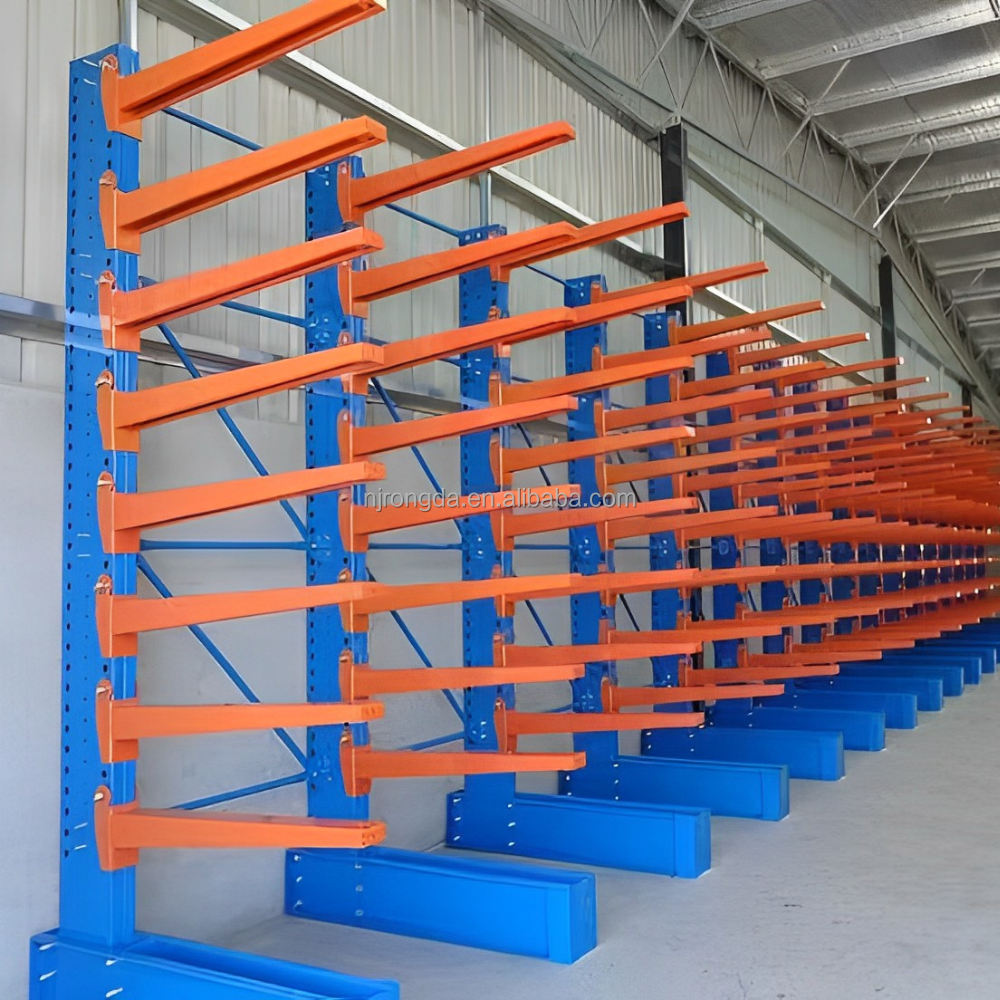 Heavy Duty Shelving Arm Racking System Single Side Based Metal Cantilever Rack