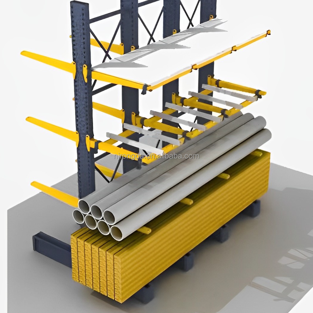 Heavy Duty Shelving Arm Racking System Single Side Based Metal Cantilever Rack