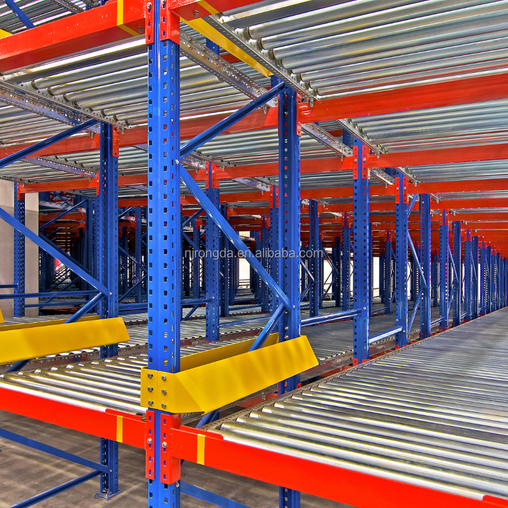 Fifo China Storage Shelving Gravity Carton Flow Rack Flow Through Racks Roller Storage Racking with Plastic Box Bin