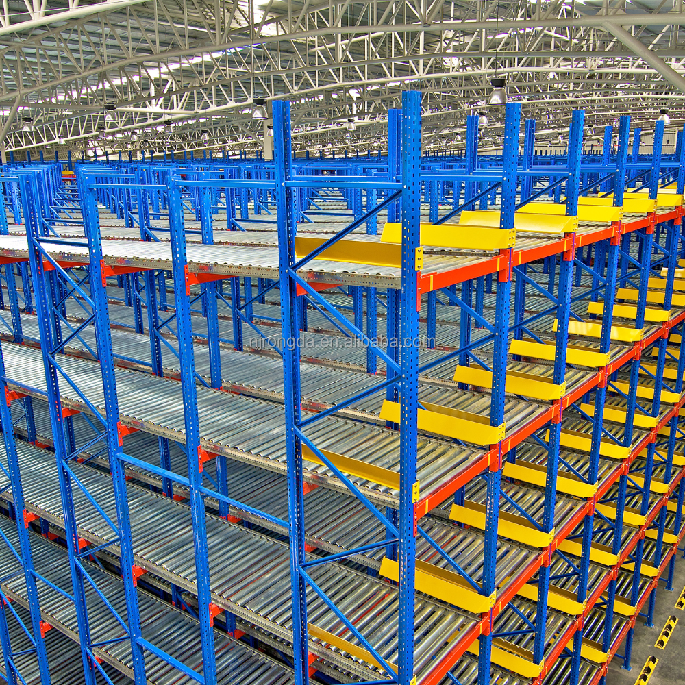 Fifo China Storage Shelving Gravity Carton Flow Rack Flow Through Racks Roller Storage Racking with Plastic Box Bin