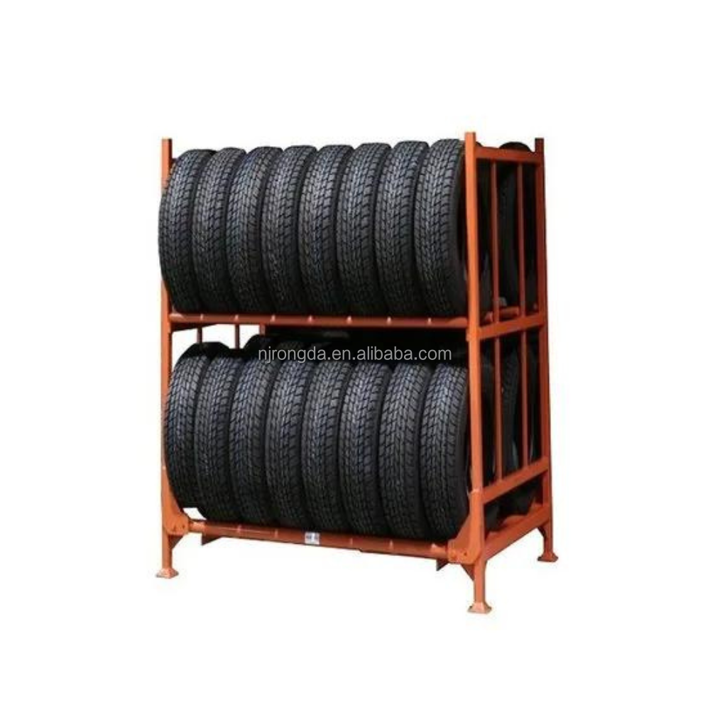 Warehouse heavy duty welded industrial folding steel metal storage stacking racks for heavy weight