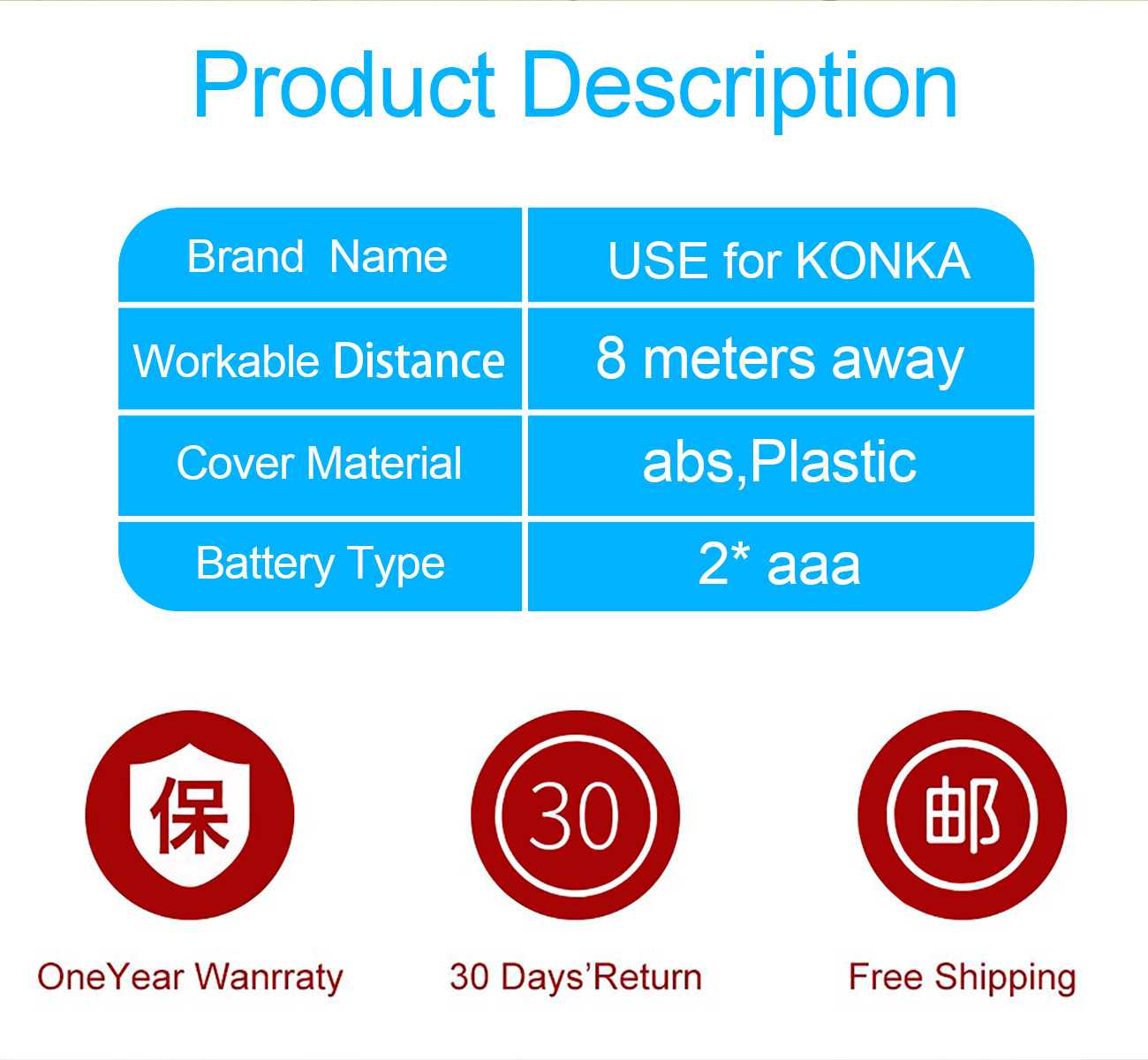 Remote control for Konka KK-WY605 KK-WY601 TV