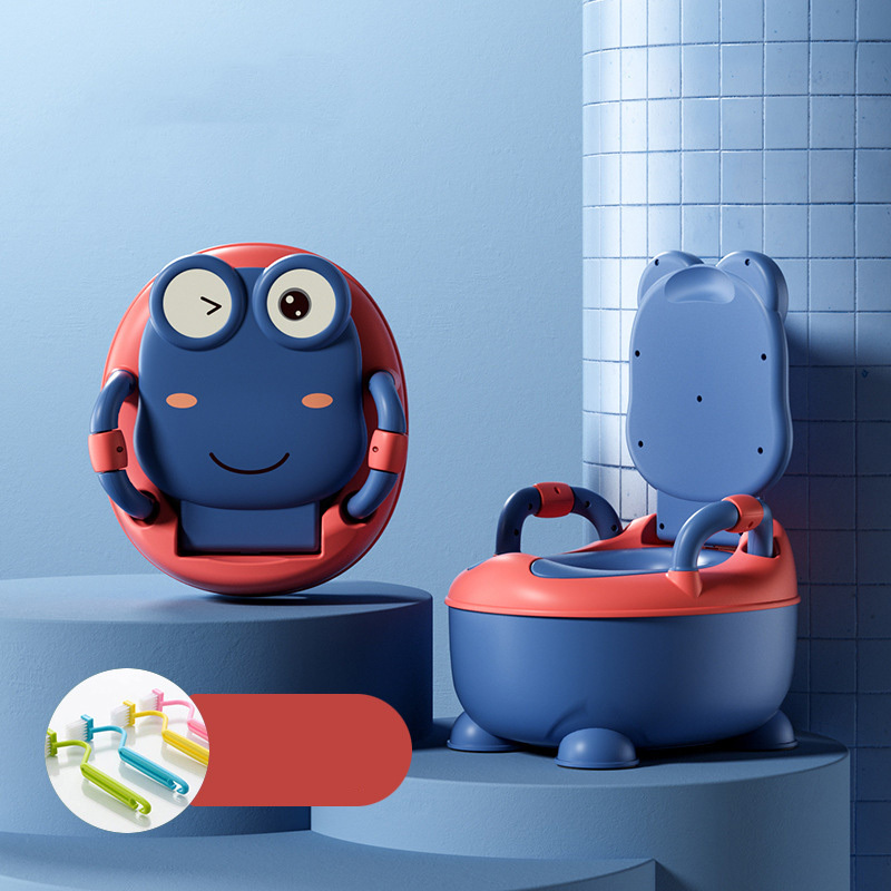 Hight Quality OEM Cartoon frog soft seat children training baby bedpan children seat travel toilet outdoor urinal kids toilet