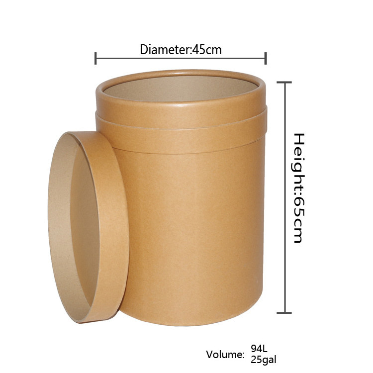 Can be used in industrial and food industries. Diameter 450mm, large volume  all fiber drum