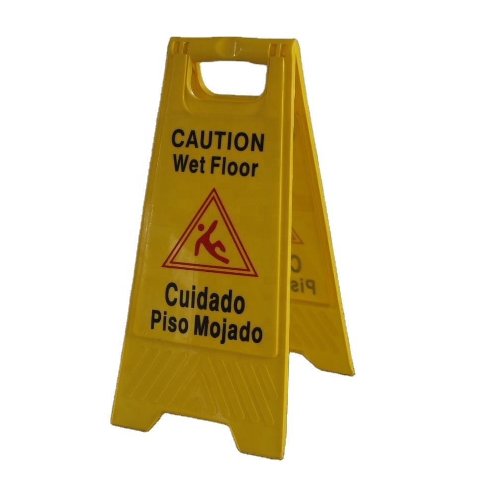 wet floor caution sign PP plastic A frame warning sign Fold out safety caution board traffic safety signs