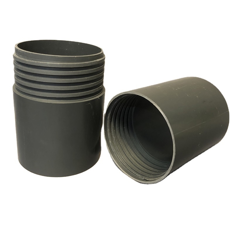 Blue color water well PVC casing pipe and screen pipe with threaded joint for drilling