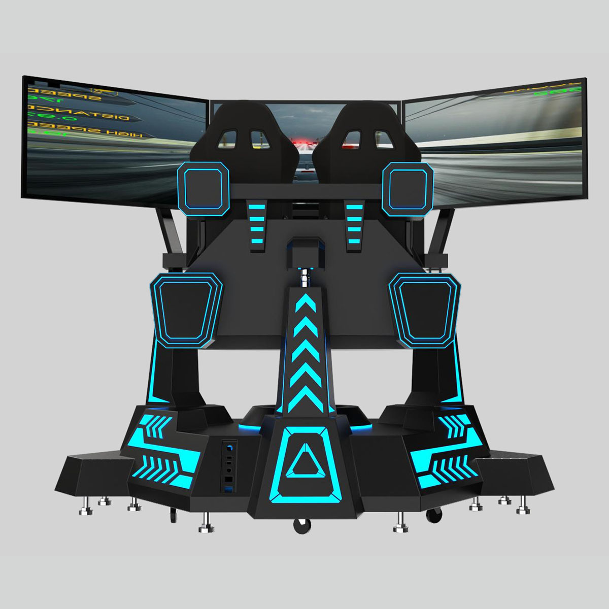 3 Screen 6 Dof 9D Earn Money F1 Racing Seat Simulator Arcade Racing Car Game Machine