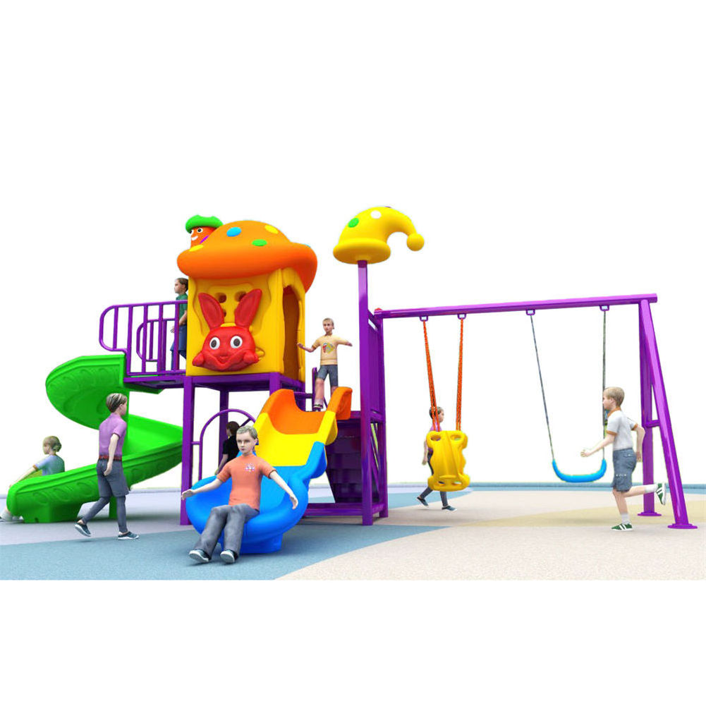 High Quality China Sand Backyard Play Game Plastic Swing Toy set Outdoor Children Kids Playground for Sale