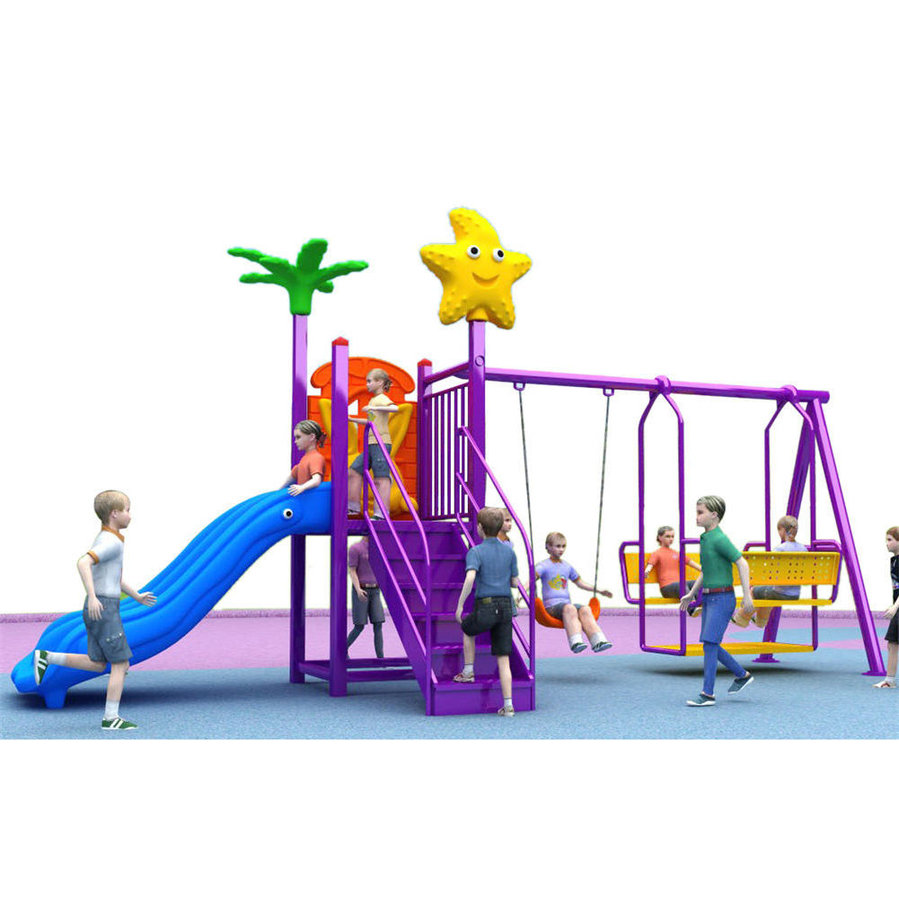 High Quality China Sand Backyard Play Game Plastic Swing Toy set Outdoor Children Kids Playground for Sale