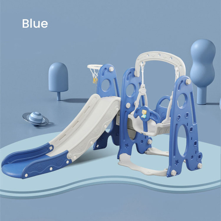 Factory Supply On Stock Indoor Plastic Slide Child Safe Anti-Drop Non-Slip Pedal Baby Slide and Swing Set