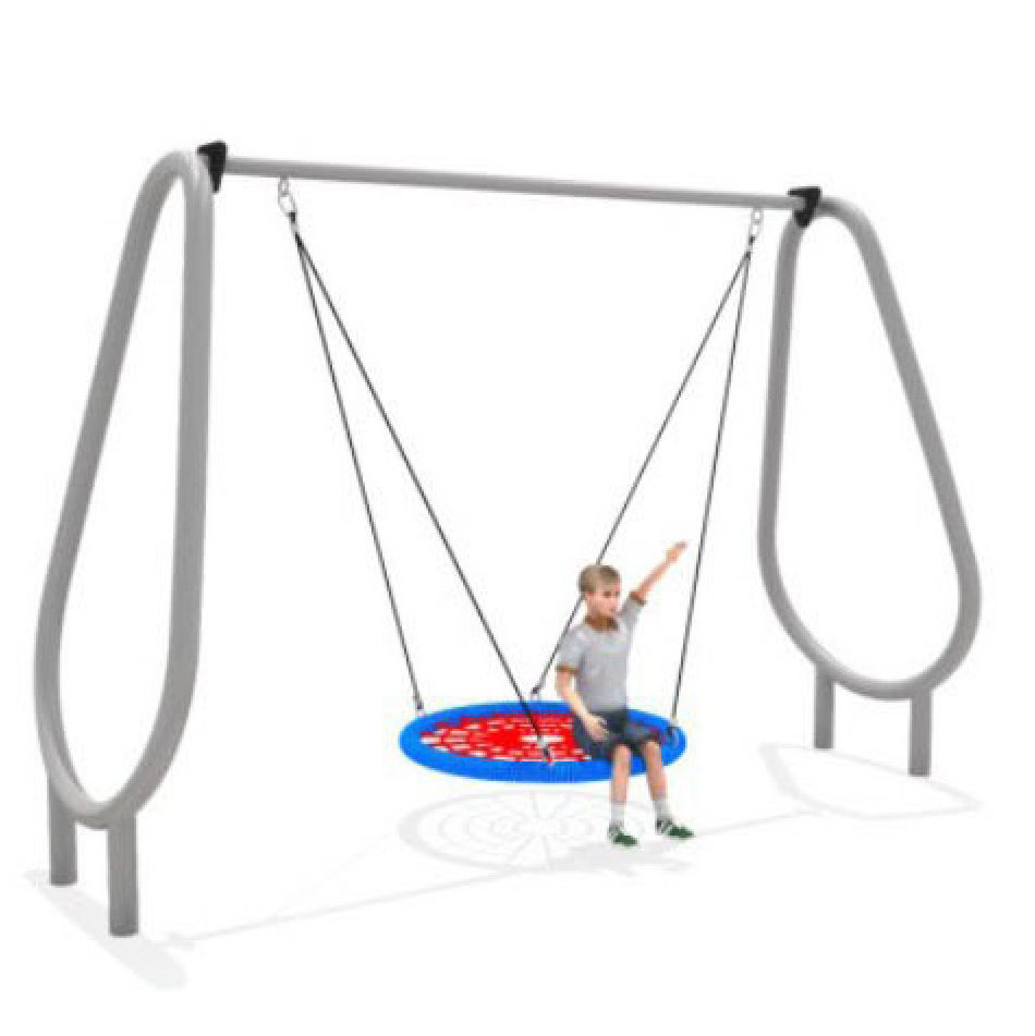 Park Playgrounds Kids Plastic Play Steel Garden Outdoor Double Seat Child Swing