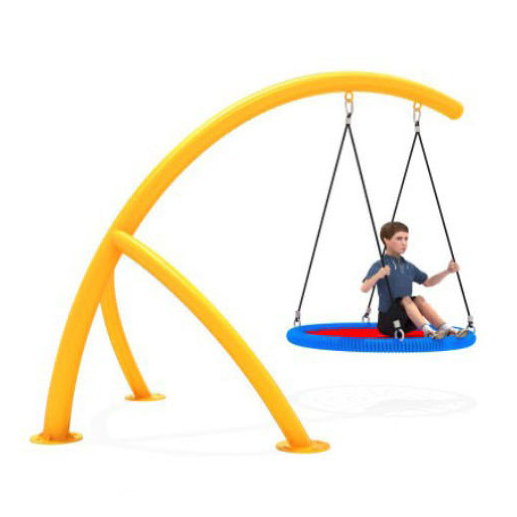 Park Playgrounds Kids Plastic Play Steel Garden Outdoor Double Seat Child Swing