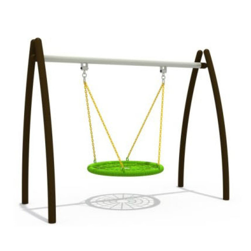 Park Playgrounds Kids Plastic Play Steel Garden Outdoor Double Seat Child Swing