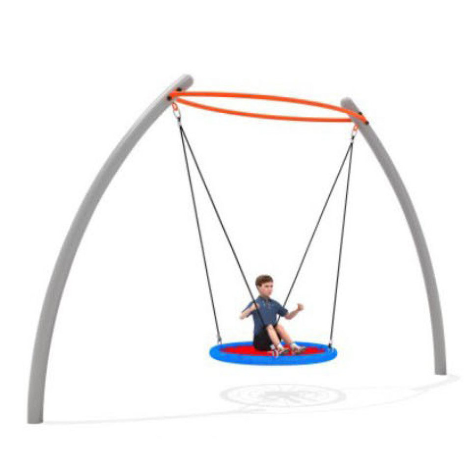 Best Sale Commercial Outdoor Theme Park Kids Swing Set, Garden Metal Swings for Children