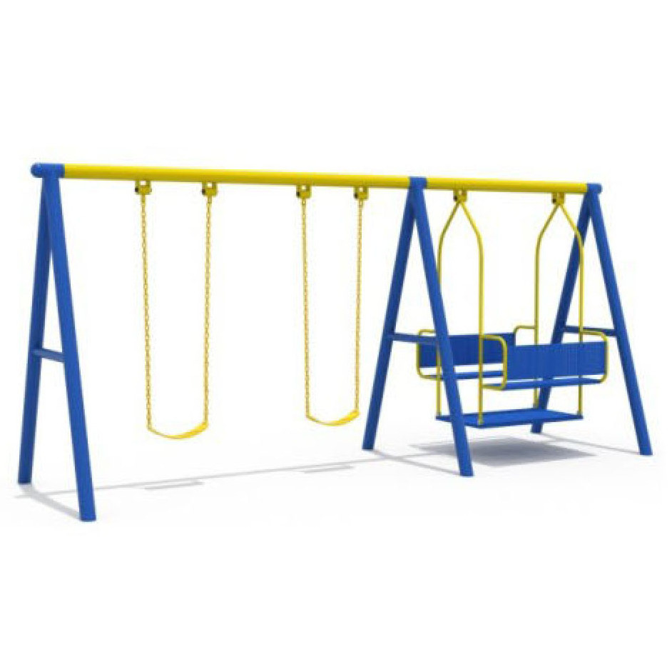 Best Sale Commercial Outdoor Theme Park Kids Swing Set, Garden Metal Swings for Children