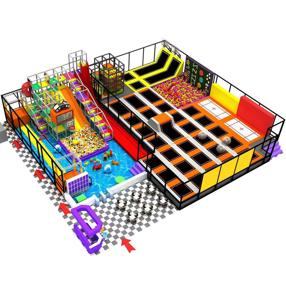 Kids Children Adult Foam Blocks Indoor Playground Trampoline Park Equipment with Ninja Warrior for Sale