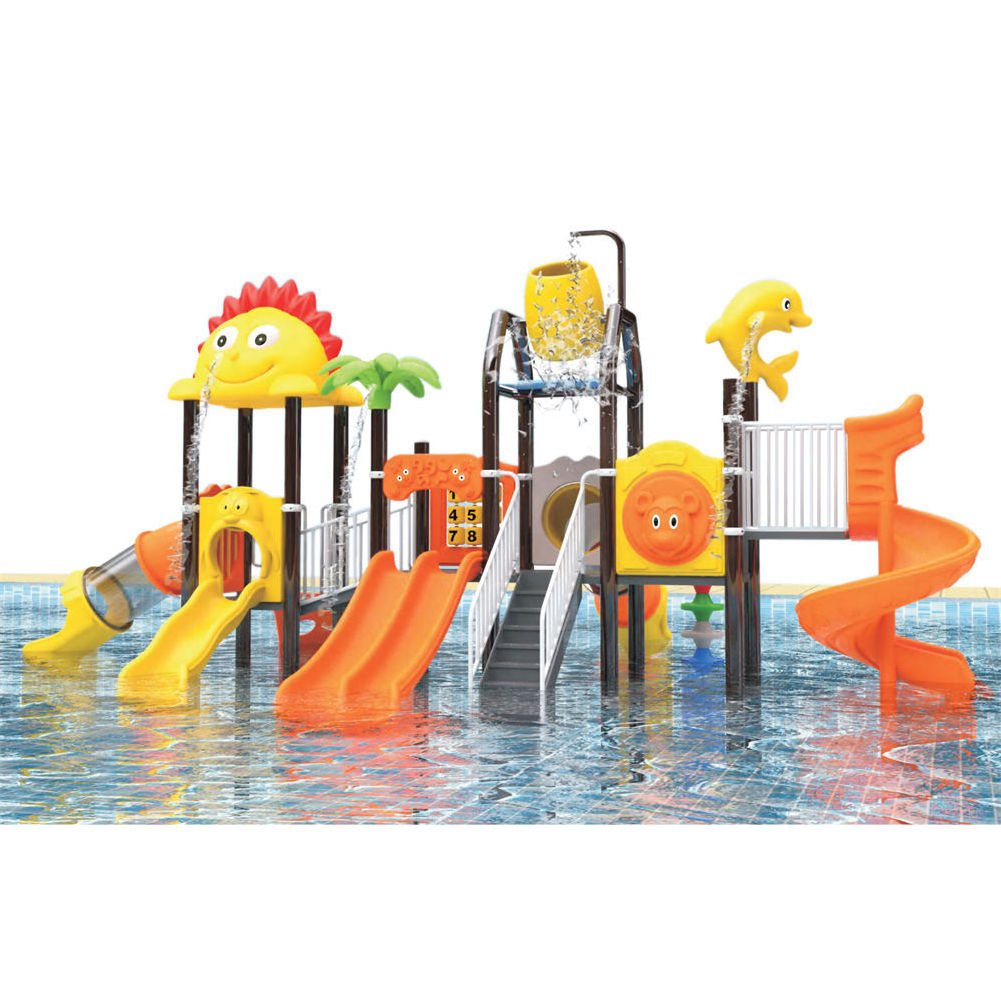 Summer Water Playground Swimming Pool Outside Water Park Slide For Kids