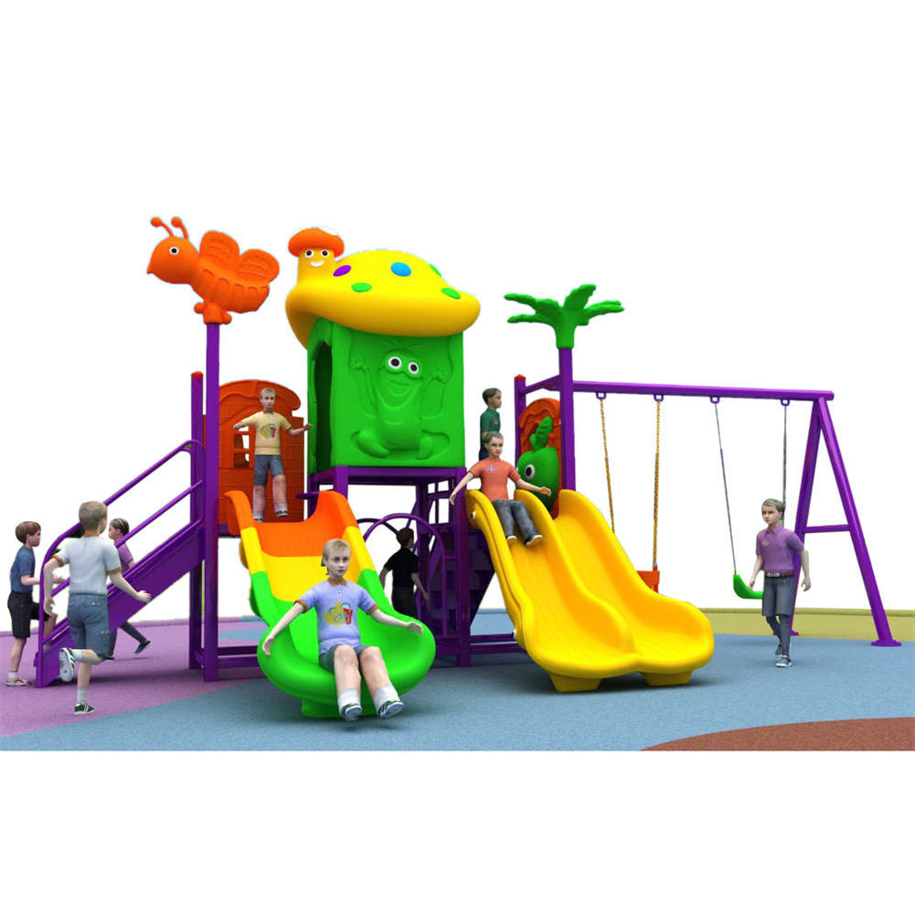 Kindergarten Cheap Multifunctional Playground Equipment Plastic Kid Play Children's Slide and Swing Set