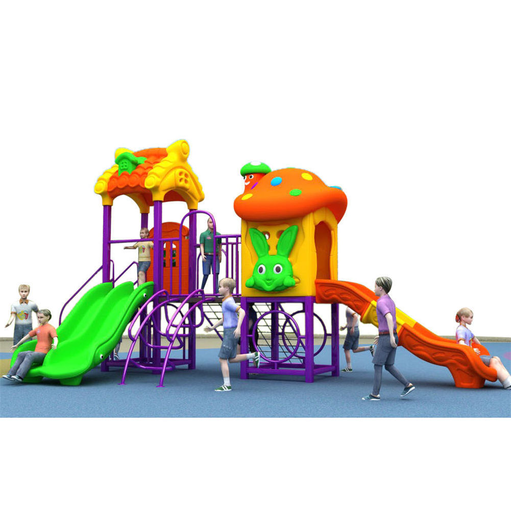 Kindergarten Cheap Multifunctional Playground Equipment Plastic Kid Play Children's Slide and Swing Set