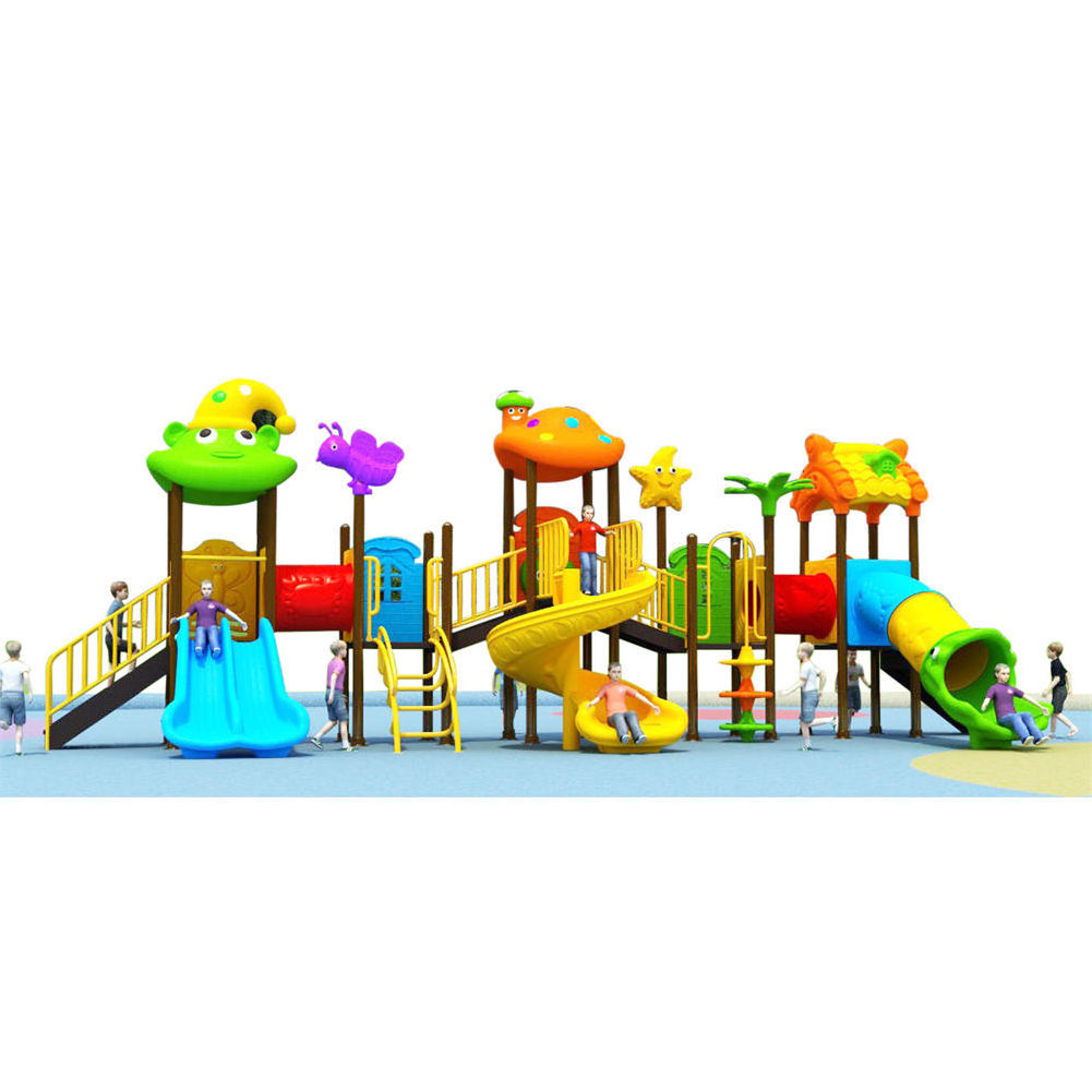 High Quality School Children Plastic Playground with Kid Slides Commercial Outdoor Playground Equipment