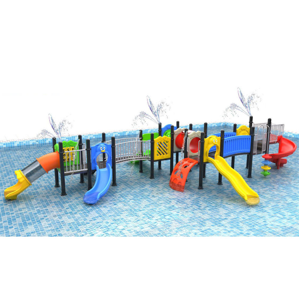 Summer Water Playground Swimming Pool Outside Water Park Slide For Kids