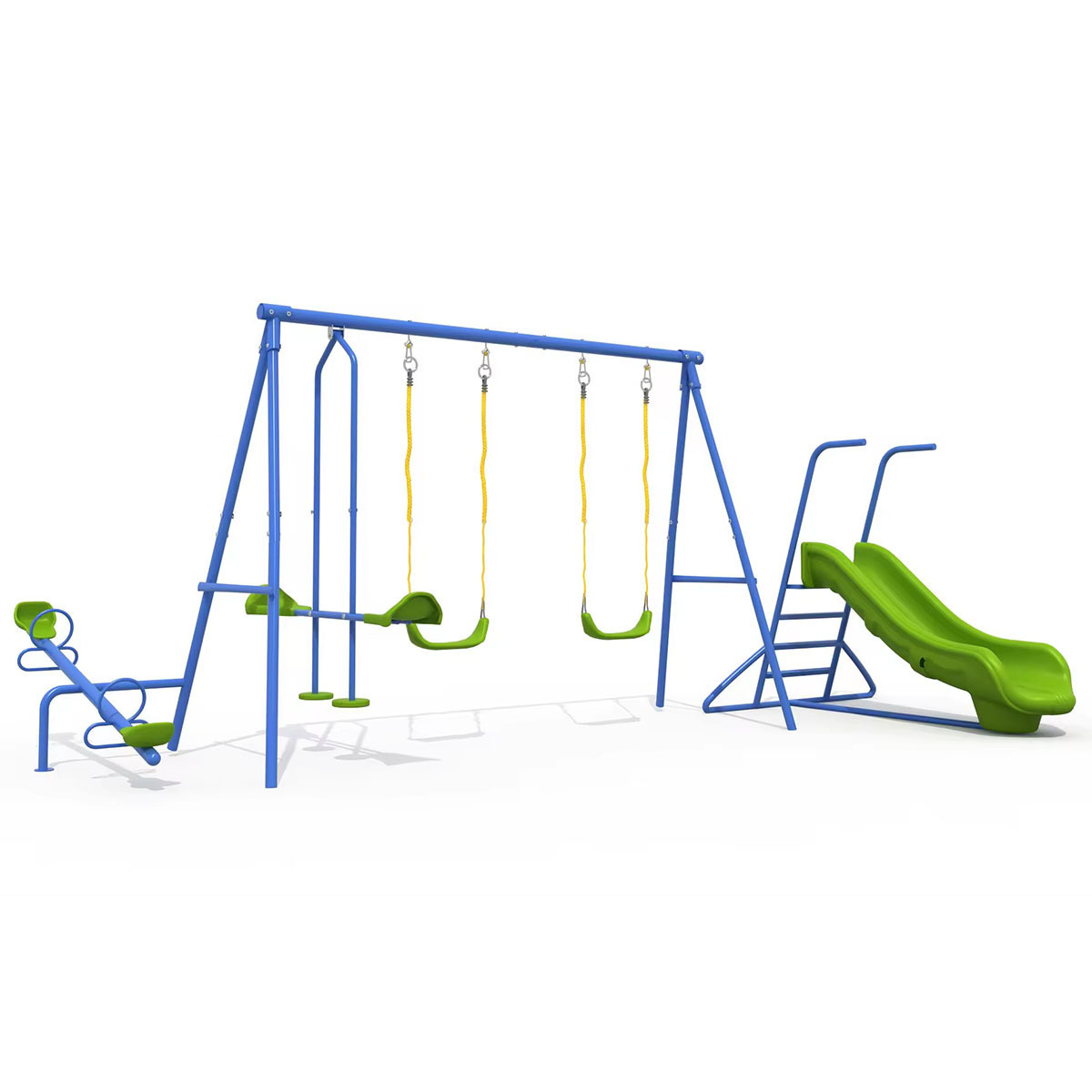 Children Garden Outdoor Metal Saucer Swing Set Belt Basketball Rim Commercial Outdoor Playground Swing With Slide