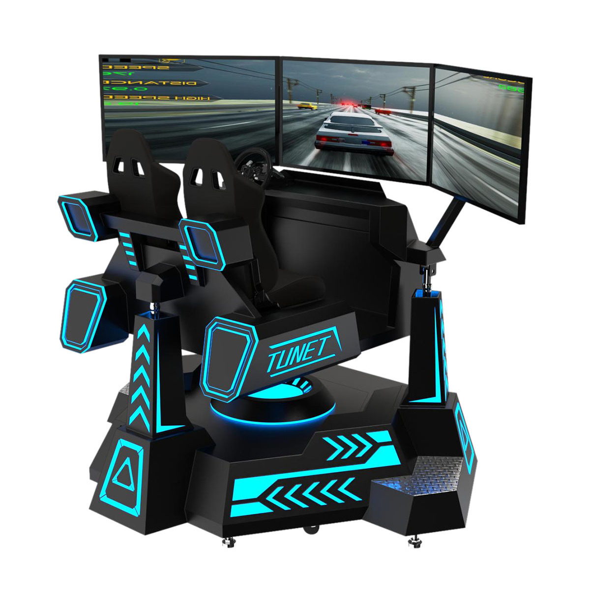 3 Screen 6 Dof 9D Earn Money F1 Racing Seat Simulator Arcade Racing Car Game Machine