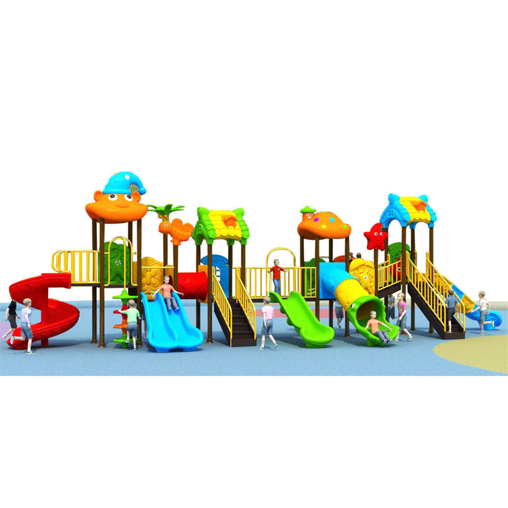 High Quality School Children Plastic Playground with Kid Slides Commercial Outdoor Playground Equipment