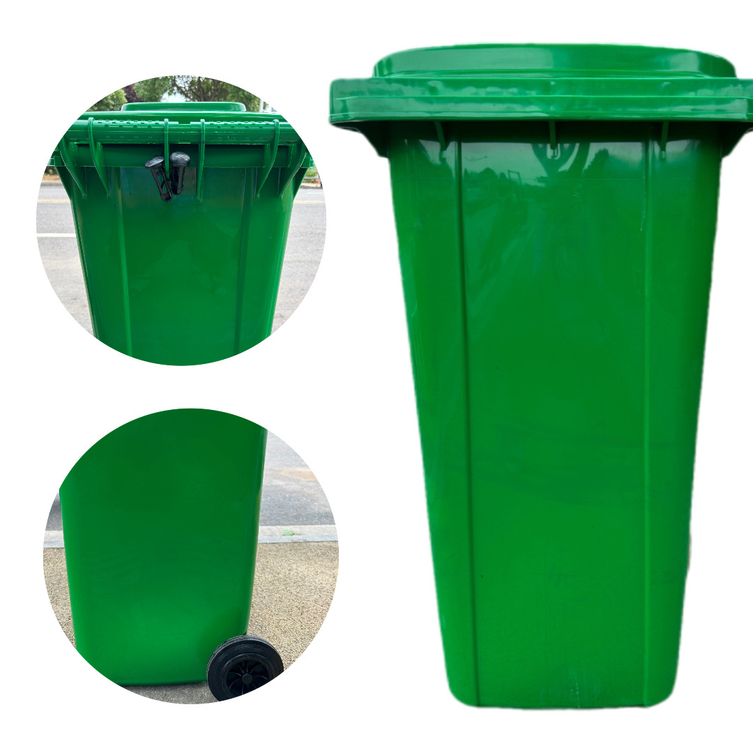 HDPE low cost dust bin waste bin outdoor cheap garbage bin rubbish can on wheels