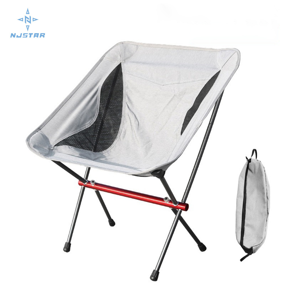 Njstar Hot Selling Custom Outdoor Ultralight Portable Folding Moon Camping Chair For Beach Hiking Picnic