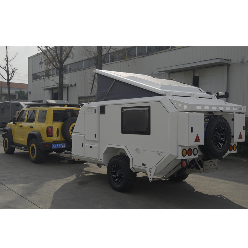 njstar rv offroad caravane 4 places toy hauler camper travel trailer stainless steel camper trailers