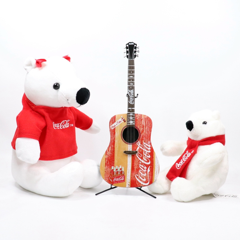 Promotion Cola Audited Factory Cola Polar White Polar Bear Cola Scarf and tag Plush 4.5