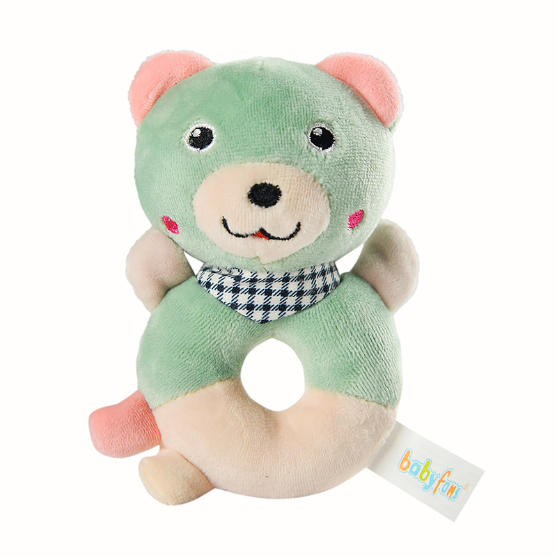 Customized Infants Cute Soft Cartoon Animal Children And Kids Toys Baby Soft Plush Toy Rattles