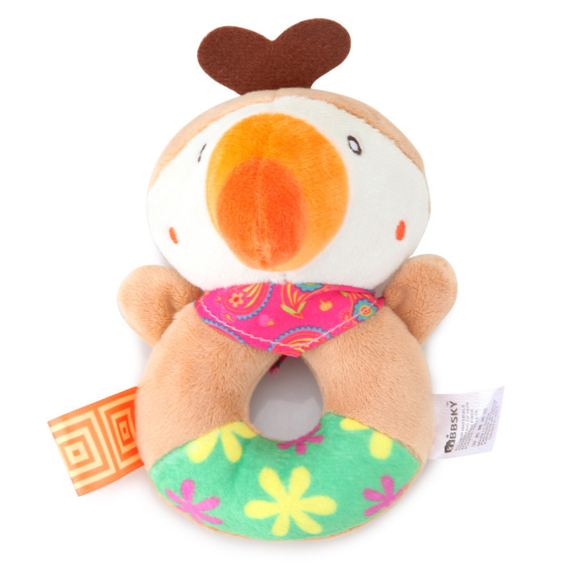 Customized Infants Cute Soft Cartoon Animal Children And Kids Toys Baby Soft Plush Toy Rattles