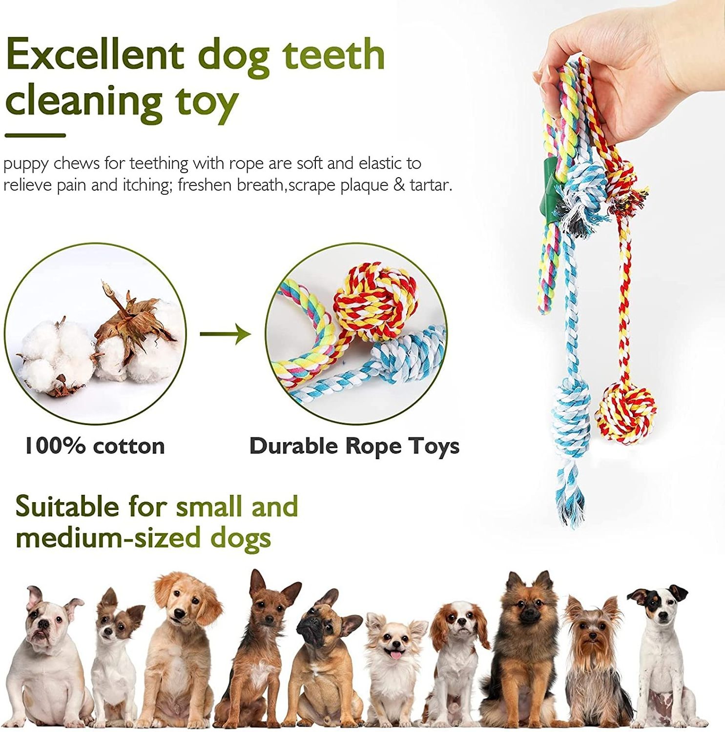 Pet Supplies Dog Rope Chew Toy Outdoor Training Fun Playing Cat Dogs Toys for Large Small Dog Durable Braided Rope Toy