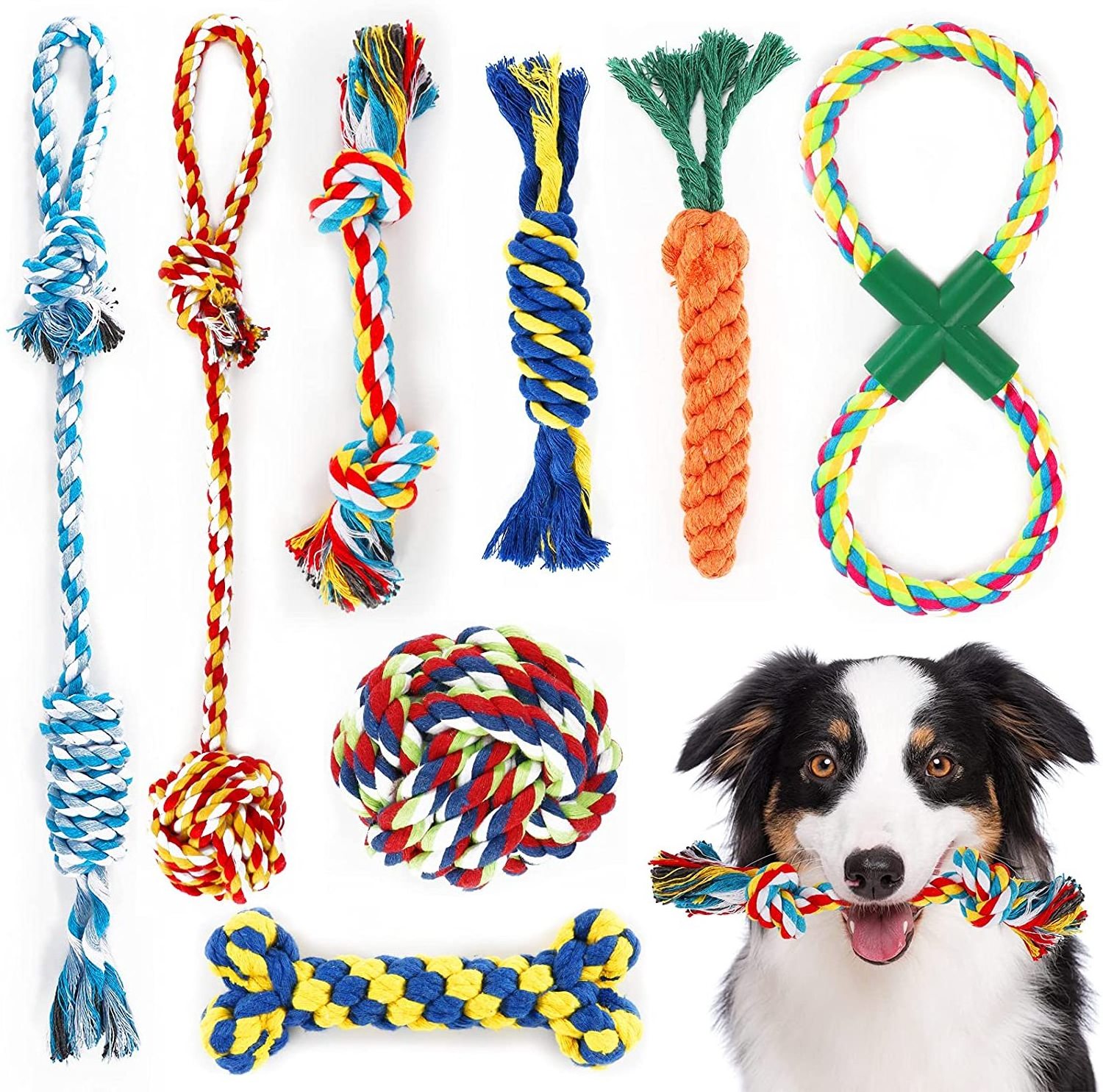 Pet Supplies Dog Rope Chew Toy Outdoor Training Fun Playing Cat Dogs Toys for Large Small Dog Durable Braided Rope Toy