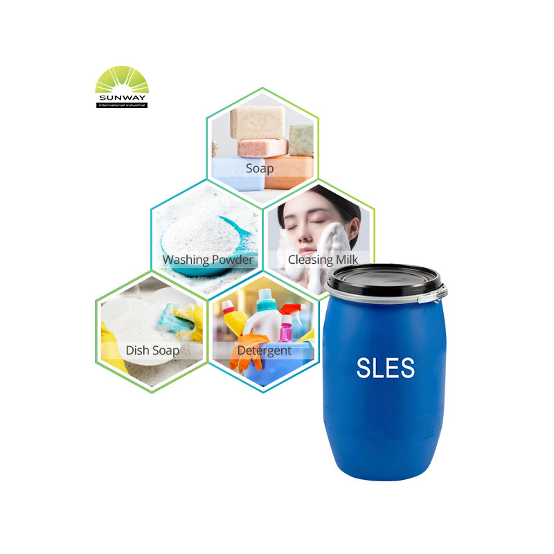 SLES 70% sodium lauryl ether sulfate AES Texapon N70 SLES 70 chemicals for making liquid soap