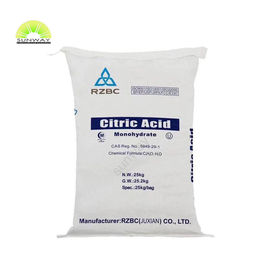 Factory price wholesale bulk food grade citric acid monohydrate price