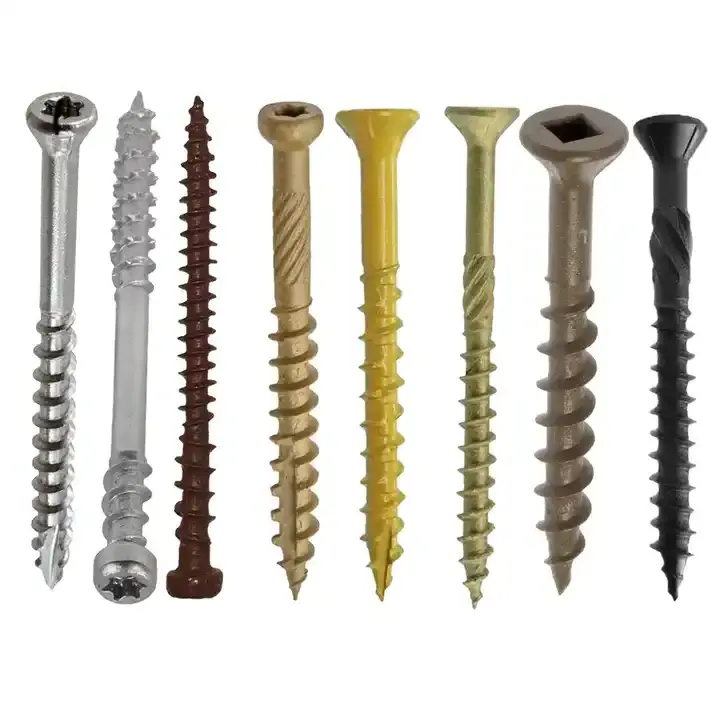 Wood Decking Screw Outside Coated Cylinder Head Star Drive Galvanized 3'' Torx Stainless Steel Decking Screws