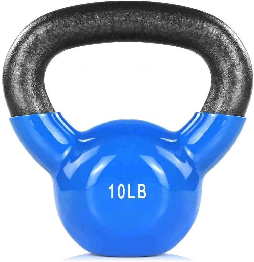 pvc high quality gym fitness strength bell handle 35 lb colorful soft weighted dropship dumb kettlebell