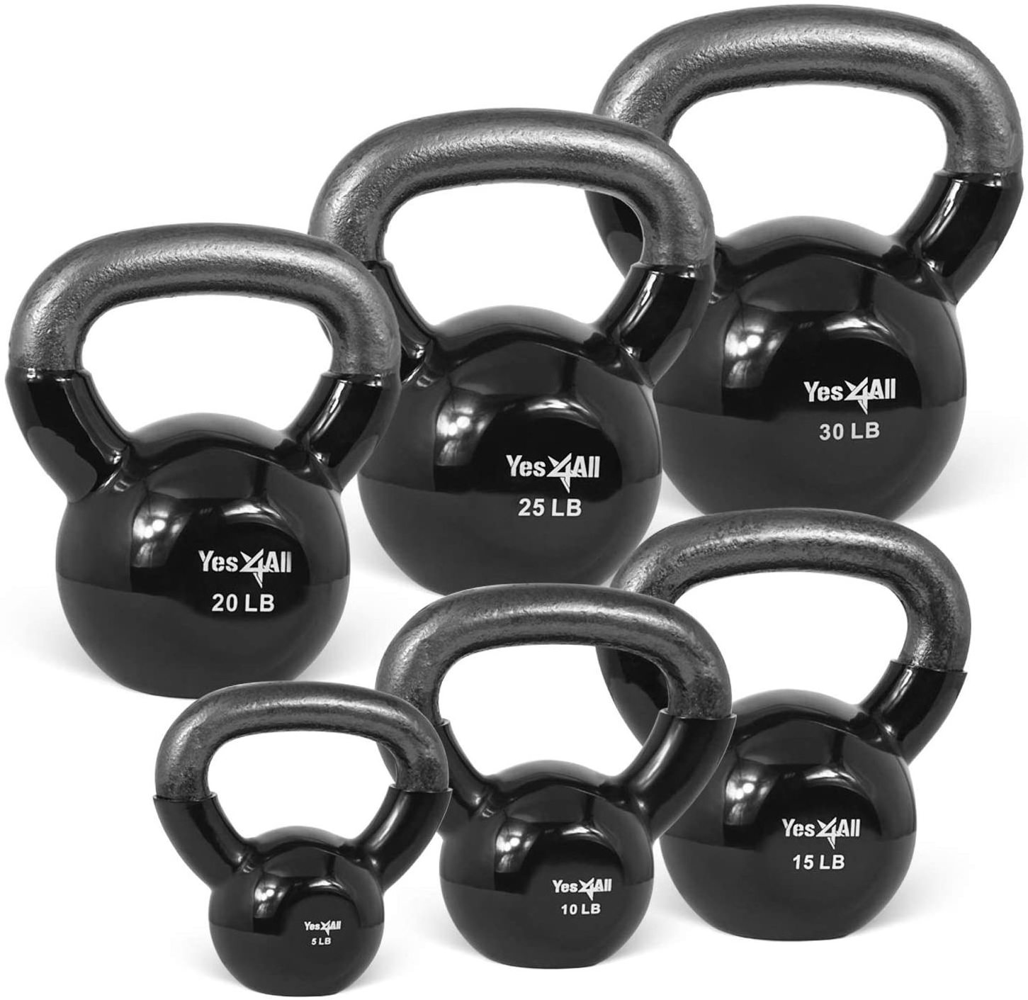 Competition Gym Fitness Home Equipment 5 Piece Set 25 Pund Weighted Colorful Dumb Triangle Kettlebell For Women