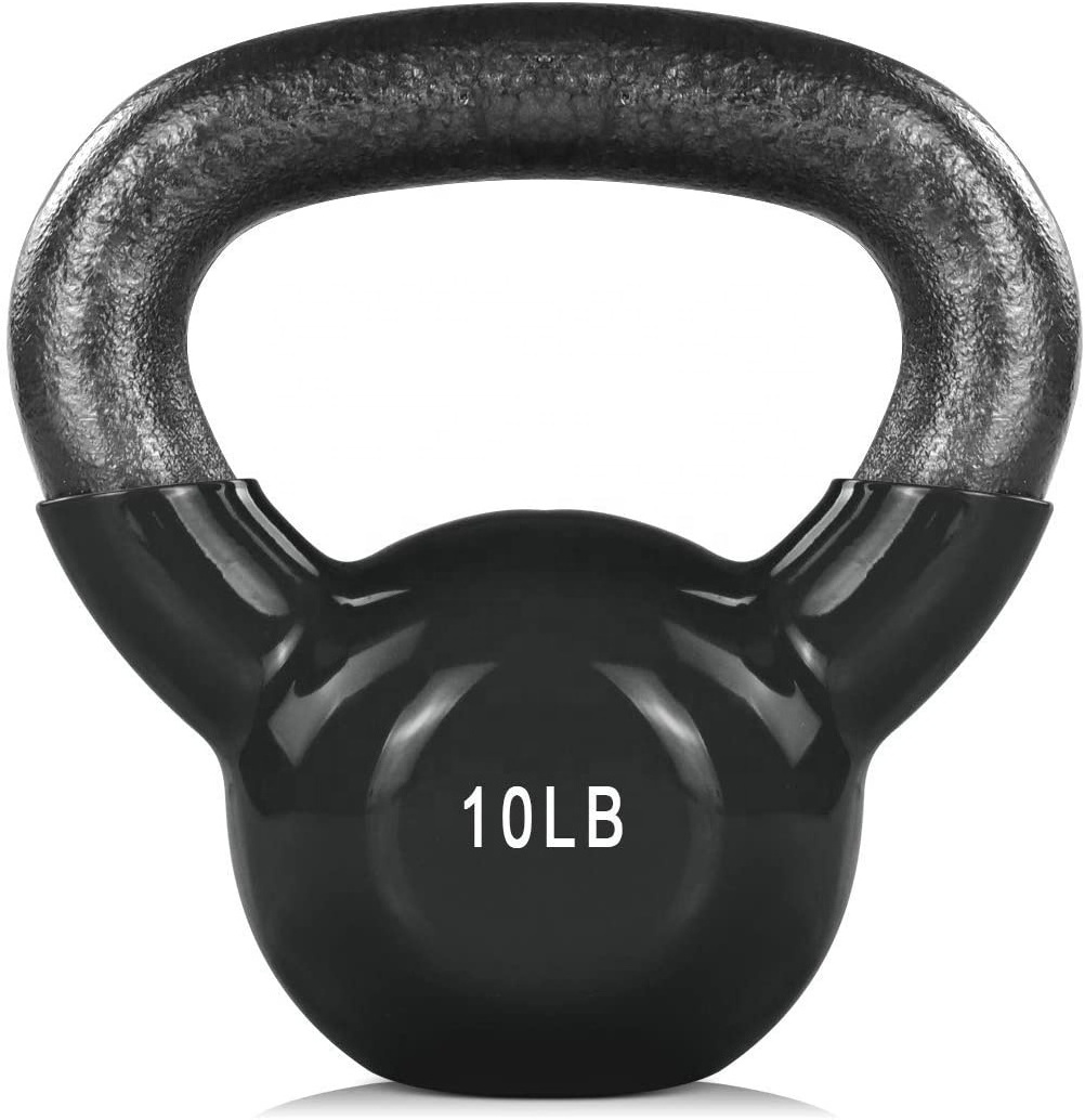 pvc high quality gym fitness strength bell handle 35 lb colorful soft weighted dropship dumb kettlebell