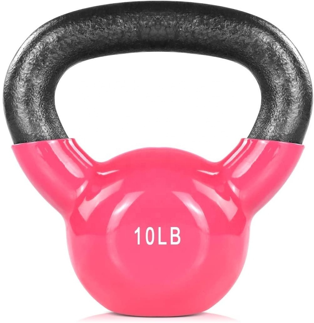 pvc high quality gym fitness strength bell handle 35 lb colorful soft weighted dropship dumb kettlebell