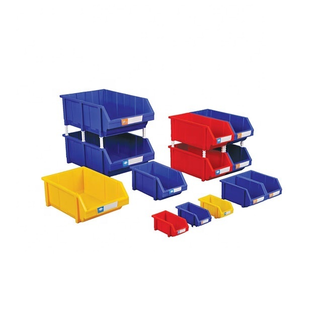 Warehouse Garage Industrial Plastic Shelf Bins Spare Parts Storage Boxes