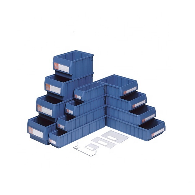 Hot sale warehouse plastic storage bins with dividers