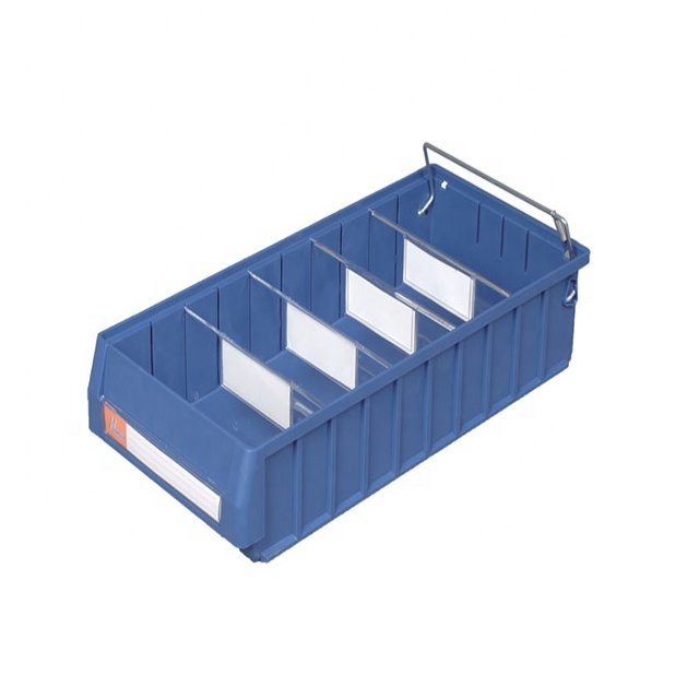 Warehouse and Garage Industrial Plastic Shelf Spare Parts Storage Boxes Bins