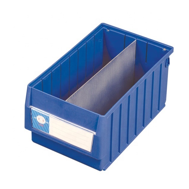 Hot sale warehouse plastic storage bins with dividers